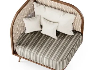 Corner restaurant lounge chair TV1  3D model