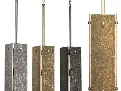 VOUVRAY RECTANGULAR PENDANT 19 3D model