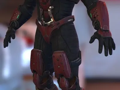 Sci Fi Male Soldier - Professional Pack 3D model