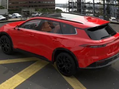  Panoramic Roof Hybrid SUV Red Simplified 