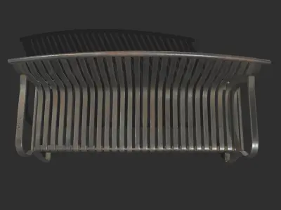 Bench 09 Low Poly PBR Realistic Low-poly 3D model