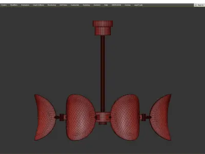 Lily Turquoise Glass circle Low-poly 3D model