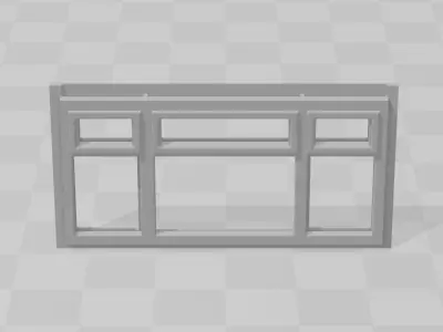 WINDOW FRAMES FOR 7MM SCALE O GAUGE MODEL RAILWAY BUILDING 3D print model
