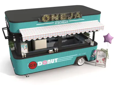 Food Stall Kiosk 3D model