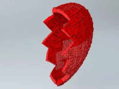 Sci-Fi Shapes The Broken Heart 3D model