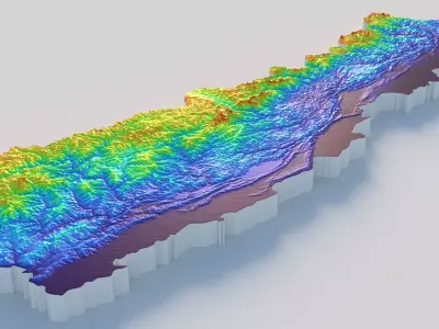 Nepal Terrain Country 3D model