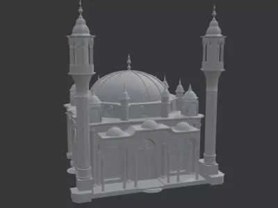 Mosque Building Middle Eastern Architecture 3D Model Low-poly 3D model