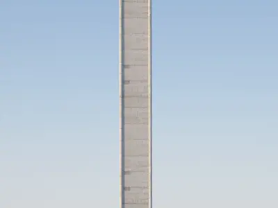 Avala Tower Low-poly 3D model