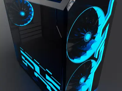 RGB PC Case Free 3D model
