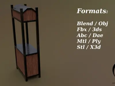 Trade stand 13 R Low-poly 3D model