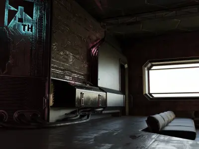 Cyberpunk Apartment Scene v12 3D model