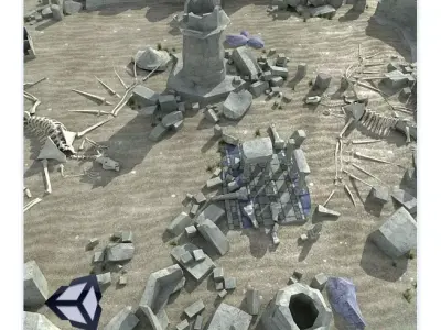 Ancient Ruins Low-poly 3D model