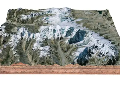 Kongur Tagh Mountain China 3D model