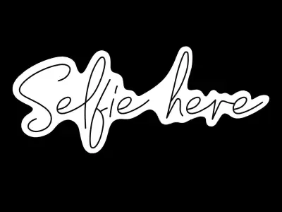 Selfie here Neon Sign 3D model