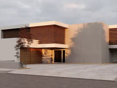 Modern Minimalist House 3D model