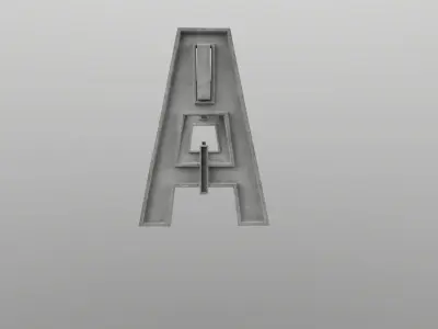 Traffic Barrier Low-poly 3D model