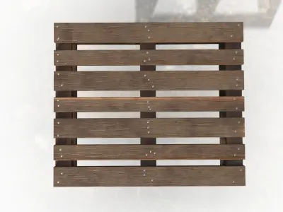 wooden pallet  Low-poly 3D model