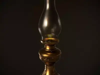 Oil Lamp 1 Low-poly 3D model