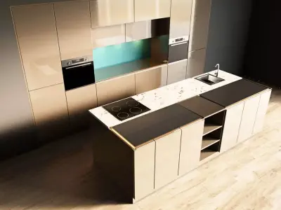 15-Kitchen3 glossy 2 3D model