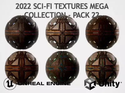 PBR Sci-Fi Texture Pack 22 Low-poly 3D model