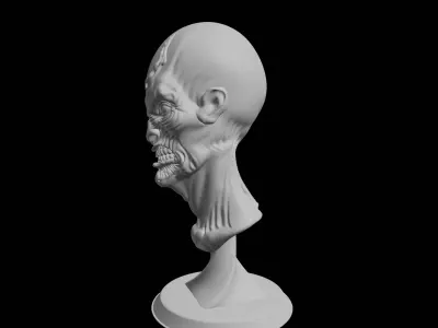 Alien King Bust Supreme Extraterrestrial Ruler 3D print model
