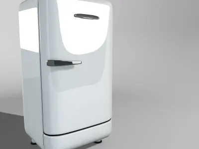 Vintage Refrigerator Low-poly 3D model