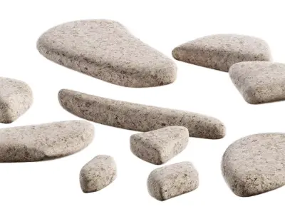 Garden Stone Set 3D model