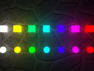 lighting different colored cubes Free 3D model