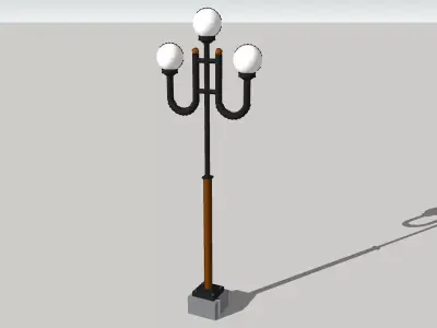 Retro Street Light 3D model