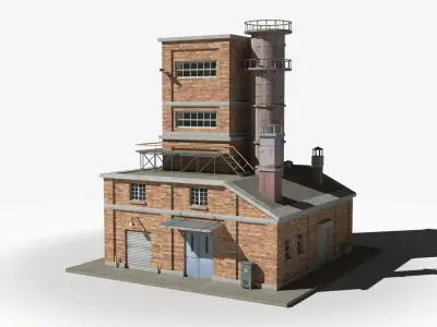 Factory xx11 Low-poly 3D model purchase