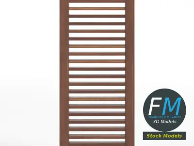 Louver window blind 3D model