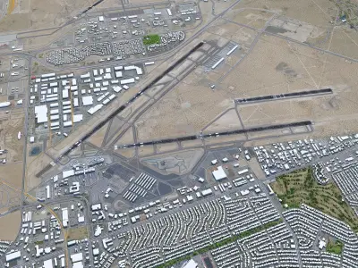 El Paso Airport 15km Low-poly 3D model