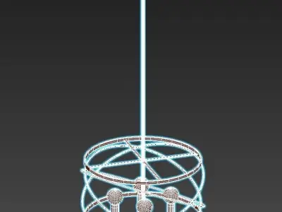 florence-vl5092p04 circular pendant light gold 3D model