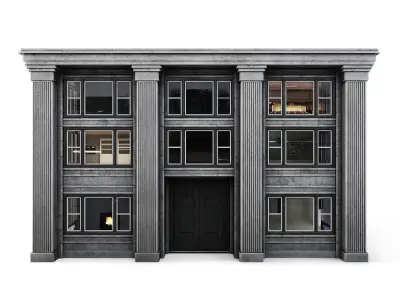 Tenement Building Ground Floor Low-poly 3D model