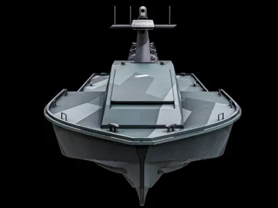  Mirage Saronic - Unmanned Robotic Autonomous Surface Vessel With Camo PBR 