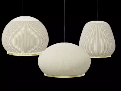Japandi Pendant Light 3D model