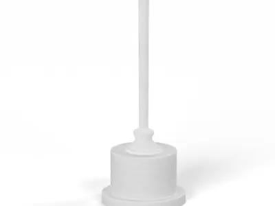 Gold Fluted Neck Floor Lamp 3D model