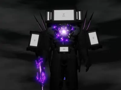 Skibidi Toilet Upgraded  Titan TvMan  Low-poly 3D model