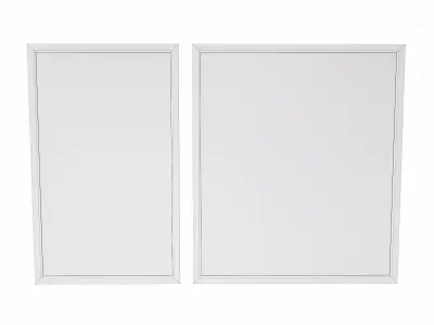 Big window lowpoly 3d model Free low-poly 3D model