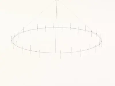 Circled Ceiling Pendant Light Lamp 3D model