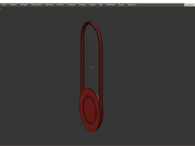 Gong Wall lamp Low-poly 3D model