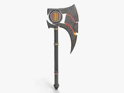 Sci-Fi Axe V3 Low-poly 3D model