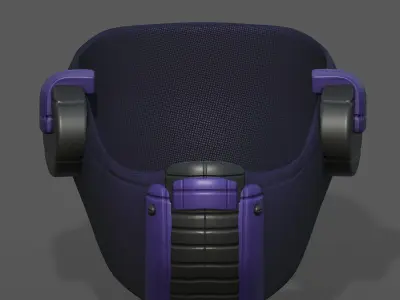 Gas mask respirator scifi futuristic 3d model  Low-poly 3D model 3