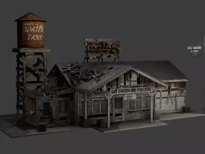 old gas station Texture