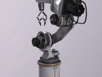 Robotic Arm Low-poly 3D model