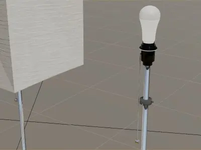 Modern Two Piece Paper Lamp Set - 9 Formats Free 3D model