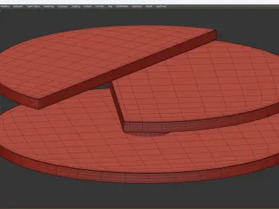 MOON COFFEE TABLE Low-poly 3D model