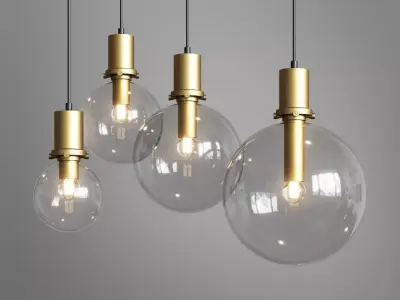 Penball Lampatron Minimalist lamp-pendant glass ball 3D model