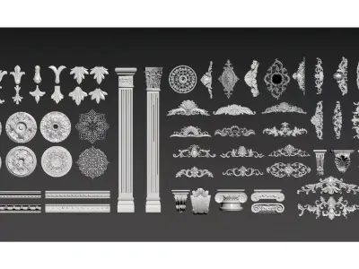 European-style decorative components 3D model