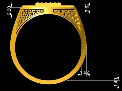 Diamond Ring for Women 3D print model 33